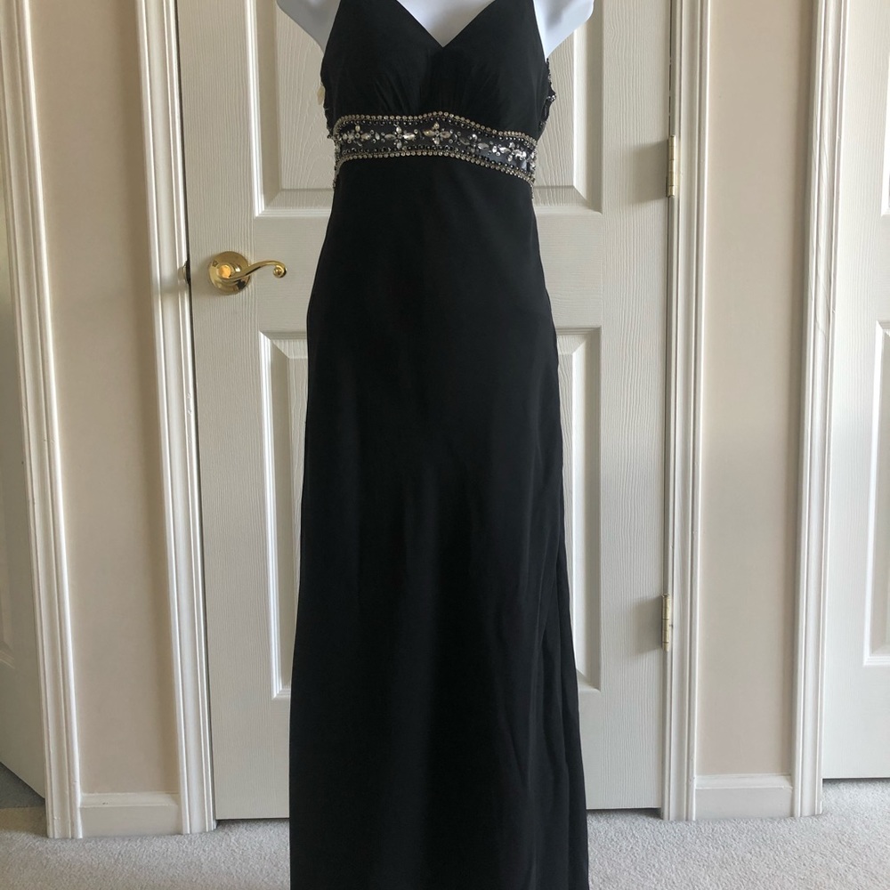 Faviana Couture Black Sequin Gown - Picture 2 of 12